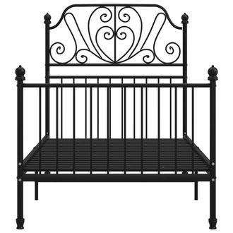 Berkfield Home Comfortable Bed Frame Black Metal 90x200 cm