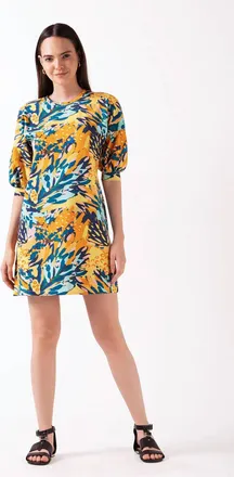 Celina Moon Troian Knit Mini Dress In Orange Caspian