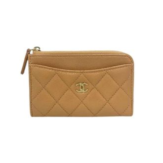 Chanel Pre-owned Portemonnee - Dames - Pre-owned - Beige - Maat: ONE Size Leer