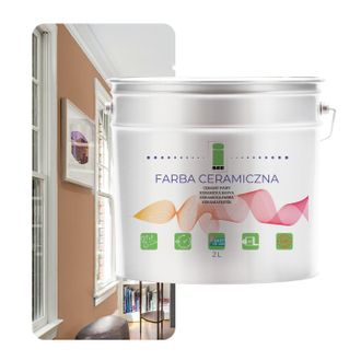 OEM Pintura Cer&aacute;mica Para Paredes, Lavable, Verde Delicado, 2 L, Resistente A Las Manchas