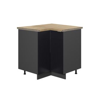 Vicco Armario De Esquina Fame-line, Rayas Negras, 80.5 Cm, Et Roble