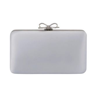 Self Portrait Satin Clutch Bag - female - Self Portrait - Clutches - Blue - ONE SIZE - Bags