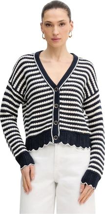 Guess Amber Cardigan - Dames - Vesten - Blauw - L - Katoen - Truien & Vesten