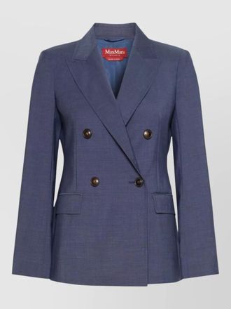 Max Mara double breasted jacket flap pockets lapels