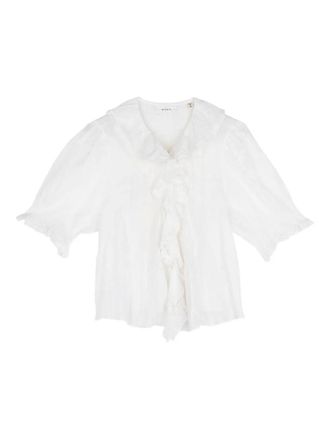 D&ocirc;en Henri ruffled blouse - Wit