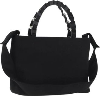 Ferragamo Pre-owned Canvas Handtas - Dames - Vintage Handtas - Zwart - ONE Size - Vintage