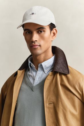 GANT Men Shield Cotton Twill Cap (ONE SIZE) EGGSHELL
