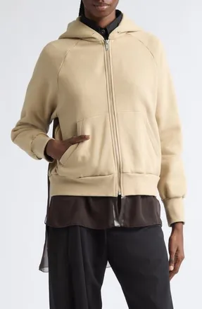 Undercover Zip Hoodie in Beige at Nordstrom, Size 2