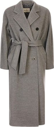 Max Mara Madame 101801 Jas - Dames - Jas met riem - Grijs - XS - Wol - Jassen
