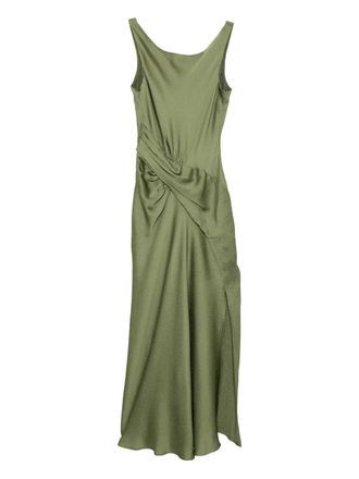 Amsale hammered satin dress - Green