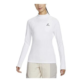 Nike Jordan (WMNS) Air Jordan Flight Womens Ribbed Long-Sleeve Top White DV1421-100