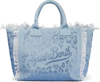 MC2 Saint Barth Blue Vanity Cotton Fringed Shoulder Bag