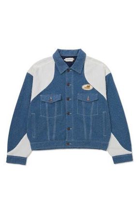 Honor The Gift Colorblock Denim Trucker Jacket in Indigo at Nordstrom Rack, Size Small