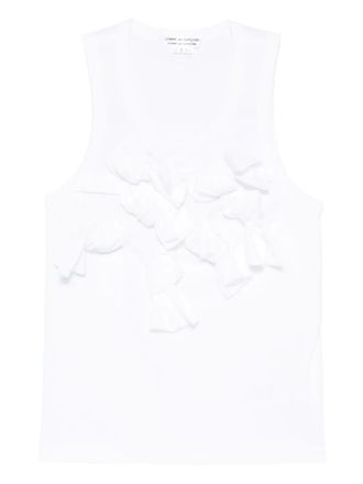 Comme Des Garçons ruffled top - women - Polyester - S - White