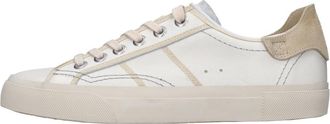 Hidnander Leren Trainer - Heren - Sneakers - Wit - 44 EU - Leer - Schoenen