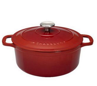 Chasseur Cacerola Redonda De Hierro Fundido Esmaltado 22cm Rub&iacute; Sublime - Puc472258 - Chasseur