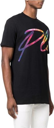 Philipp Plein Ronde Hals SS Signature T-shirt - Heren - T-shirts - Zwart - L - Katoen - Tops