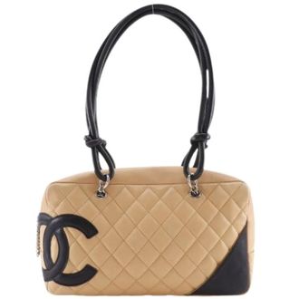 Chanel Pre-owned Cambon Line Leather Tote Bag - Dames - Pre-owned - Beige - Maat: ONE Size Leer