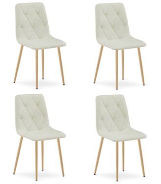 OEM Silla Libra - Tela Beige / Patas Color Madera X 4