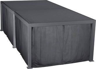 Hesperide Kit De Cortina Y Barandilla Para Cenador Grande Evora - Para Evora 6 X 36 M (6 Dobles Ra&iacute;les 6 Cortinas Y 6 Mosquiteras) - Hesp&eacute;ride