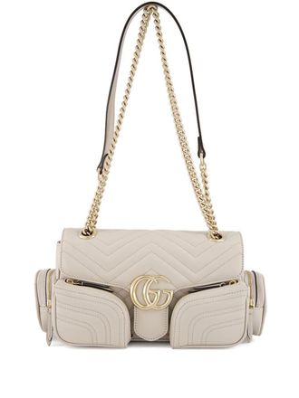 Gucci GG Marmont kleine schoudertas - Beige