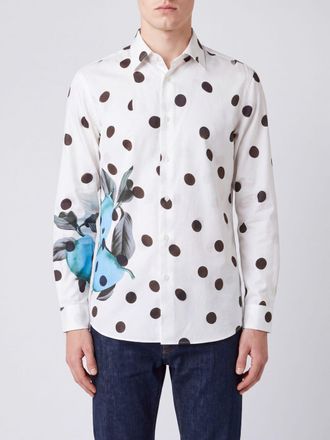 Paul Smith Long-Sleeved Polka Dot Viscose Shirt