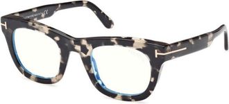 Tom Ford FT5872-B 005 Black Havana/Clear Blue Light Block 48mm