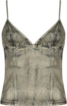 Diesel Stijlvolle Top - Dames - Tops zonder mouwen - Blauw - M - Tops