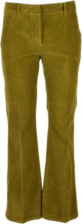 Slowear Pantalone - Dames - Wijde Broeken - Groen - S - Katoen - Broeken