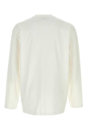 Jil Sander J21gc0196j20360 101 Latte Exterior: Cotton T-Shirt T-shirts And Polos