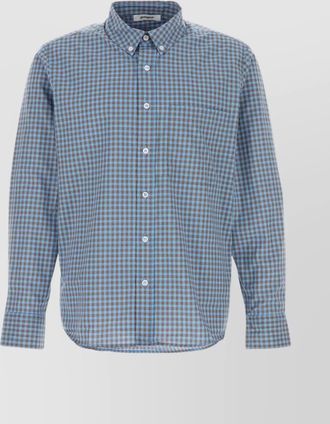 Gimaguas embroidered poplin shirt featuring curved hem