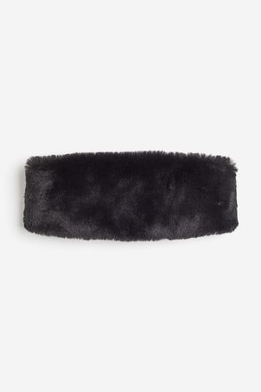 H&M Flauschiges Stirnband - Schwarz