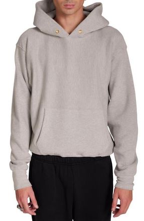 Les Tien HeavyWeight Cropped Hoodie in Heather Grey at Nordstrom, Size Xx-Large