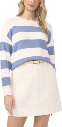 Vince Camuto Wide Striped Rollneck Top