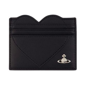 Vivienne Westwood Heart Card Holder - female - Vivienne Westwood - Wallets & Cardholders - Black - ONE SIZE - Accessories