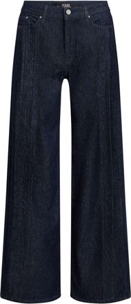 Karl Lagerfeld mid-rise wide-leg jeans - women - Cotton - 26 - Blue