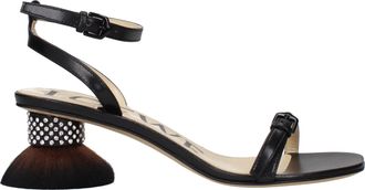 Loewe Damess Sandalen zwart leer