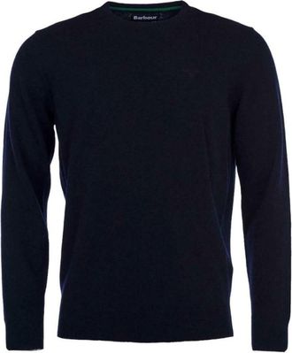 Barbour Zachte Lamswollen Trui met Ronde Hals - Heren - Ronde hals truien - Blauw - 2XL - Wol - Truien & Vesten