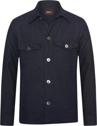 Oscar Jacobson Hombre, Chaquetas, Azul, Talla: L