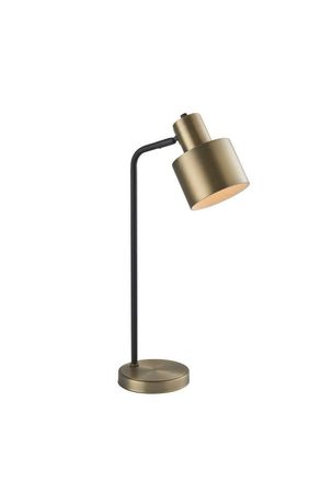 Netlighting Mayfield Task Table Lamp Matt Antique Brass Plate Matt Black in Gold