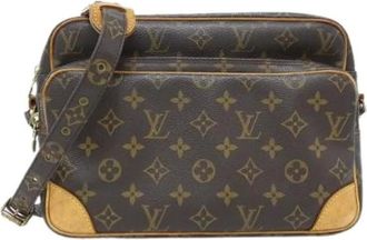 Louis Vuitton Pre-owned Cross Body Bags, male, Brown, Size: ONE SIZE Pre-owned Monogram Nile Shoulder Bag
