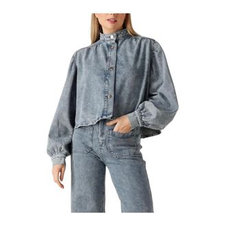 Ibana Tessa Blouse - Dames - Blouses & Shirts - Blauw - Maat: XS Katoen