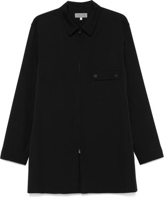 Yohji Yamamoto zip-up shirt - Black