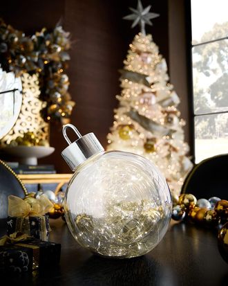 Jim Marvin Oblique Silver Glass Tabletop Ornament