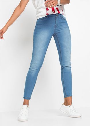 Bonprix Skinny-fit-Jeans BONPRIX, Damen, Gr. 36, N-Gr, hellblau denim, Denim/Jeans, Obermaterial: 76% Baumwolle, 16% Polyester, 7% Viskose, 1% Elasthan, skinn