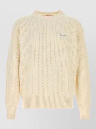 Kenzo cotton blend sweater cable knit pattern