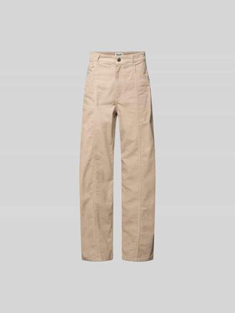 Baum Und Pferdgarten Straight Fit Cordhose mit Logo-Patch in Beige, Gr&ouml;&szlig;e 34