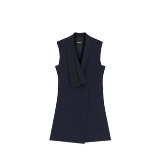 HUGO BOSS Danjanal Jurk - Dames - Jurken - Blauw - Maat: 3XL Viscose