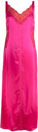 Sies Marjan Lace & Buckle Detail Pink & Orange Satin Midi dress Size L
