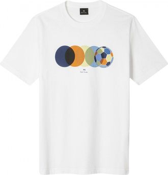 Paul Smith PS REGULAR FIT FOOTBALL T SHIRT Size: XXXL, colour: WHITE